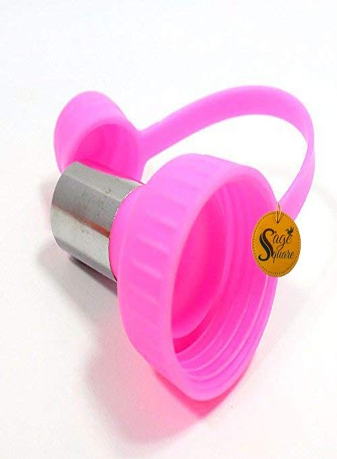 Sage Square Portable Travel Outdoor/Indoor Water Bottle Cum Water Feeder Cum Dispenser Water Bottle Cap for Dog/Cat/Puppy/Kitten/Hamster/Dwarf/Gerbil/Mice/Guinea Pig/Ferret/Rabbit (Pink) - Image 4